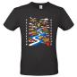 Preview: schwarzes leichtes T-Shirt Designfabrikanten Artwork Mittelrhein