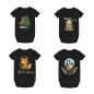 Preview: schwarzer Baby Body kurzarm Weihnachtstiere