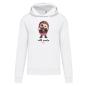Preview: weißeHoodie und Punk Igel Print