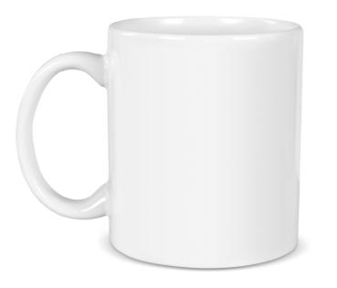 Tasse weiß gerade 11OZ