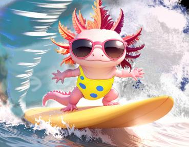 Lotte surft