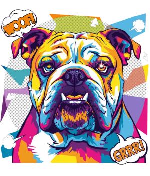 Preview: PoPARt englische Bulldogge Pullover