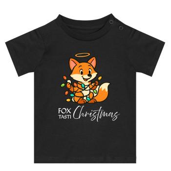 Preview: schwarzes Baby Shirt kurzarm Weihnachtstiere