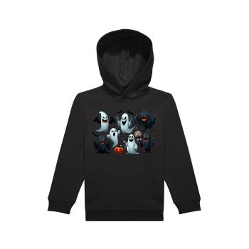 Ghosties Kinder Hoodie Black & White