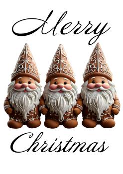 digitale Karte Weihnachtsmannlebkuchen Wichtel Adobe Express