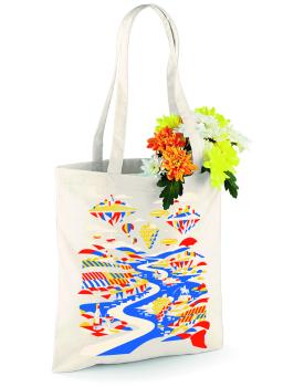 Preview: Baumwolltasche mit langem Griff