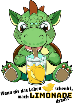 Kinder Motivshirt Dinosaurier mit Zitrone