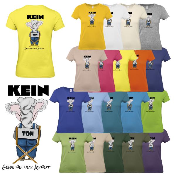 Damen Rundhals Basic T-Shirt kein Ton