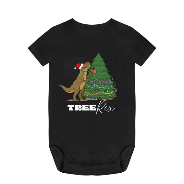 schwarzer Baby Body kurzarm Weihnachtstiere