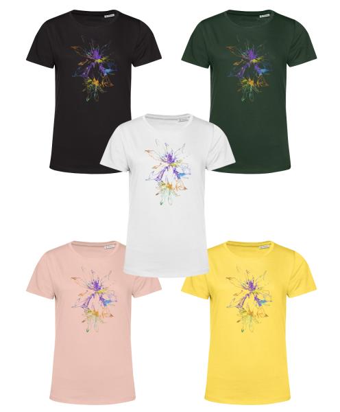 Damen Flower Basic T-Shirt