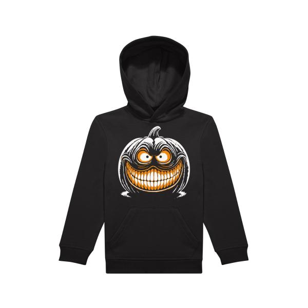 Halloween Pumpkin Kinder Hoodie Black&White