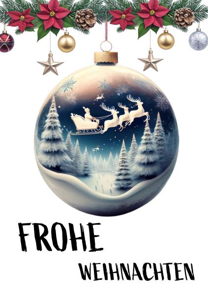 digitale Karte WeihnachtskarteSW Adobe Express