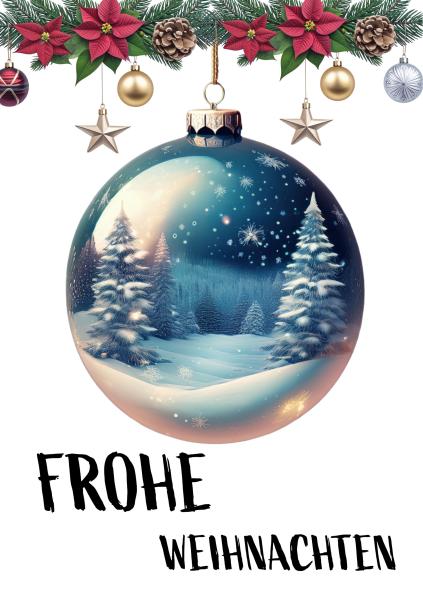 digitale Karte Winterwunderland Adobe Express