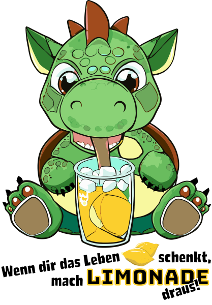 Kinder Motivshirt Dinosaurier mit Zitrone